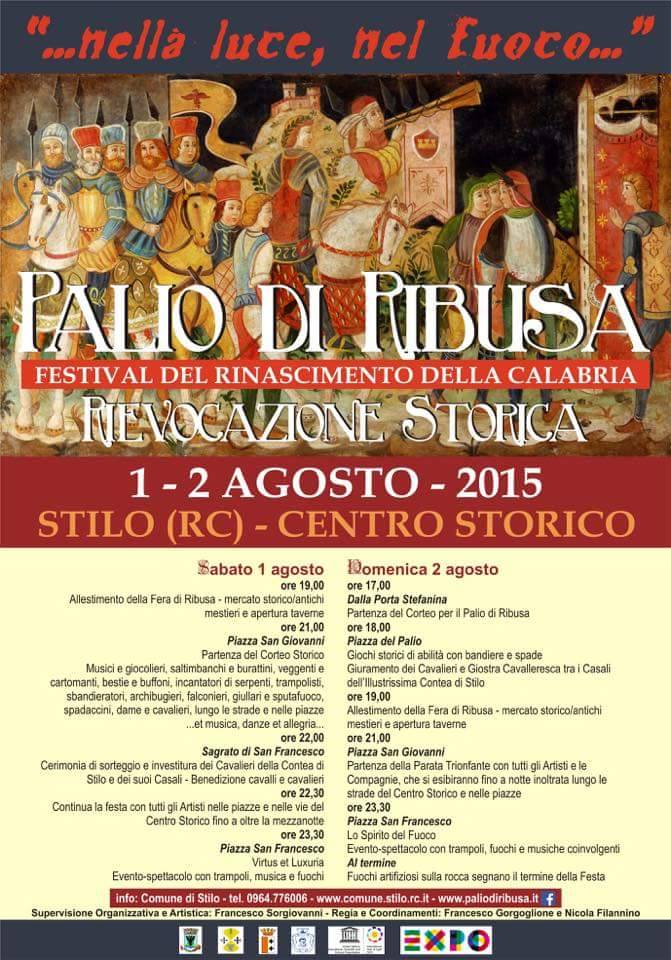 PALIO DI RIBUSA A STILO  1 - 2 AGOSTO: ECCO IL PROGRAMMA COMPLETO  - 