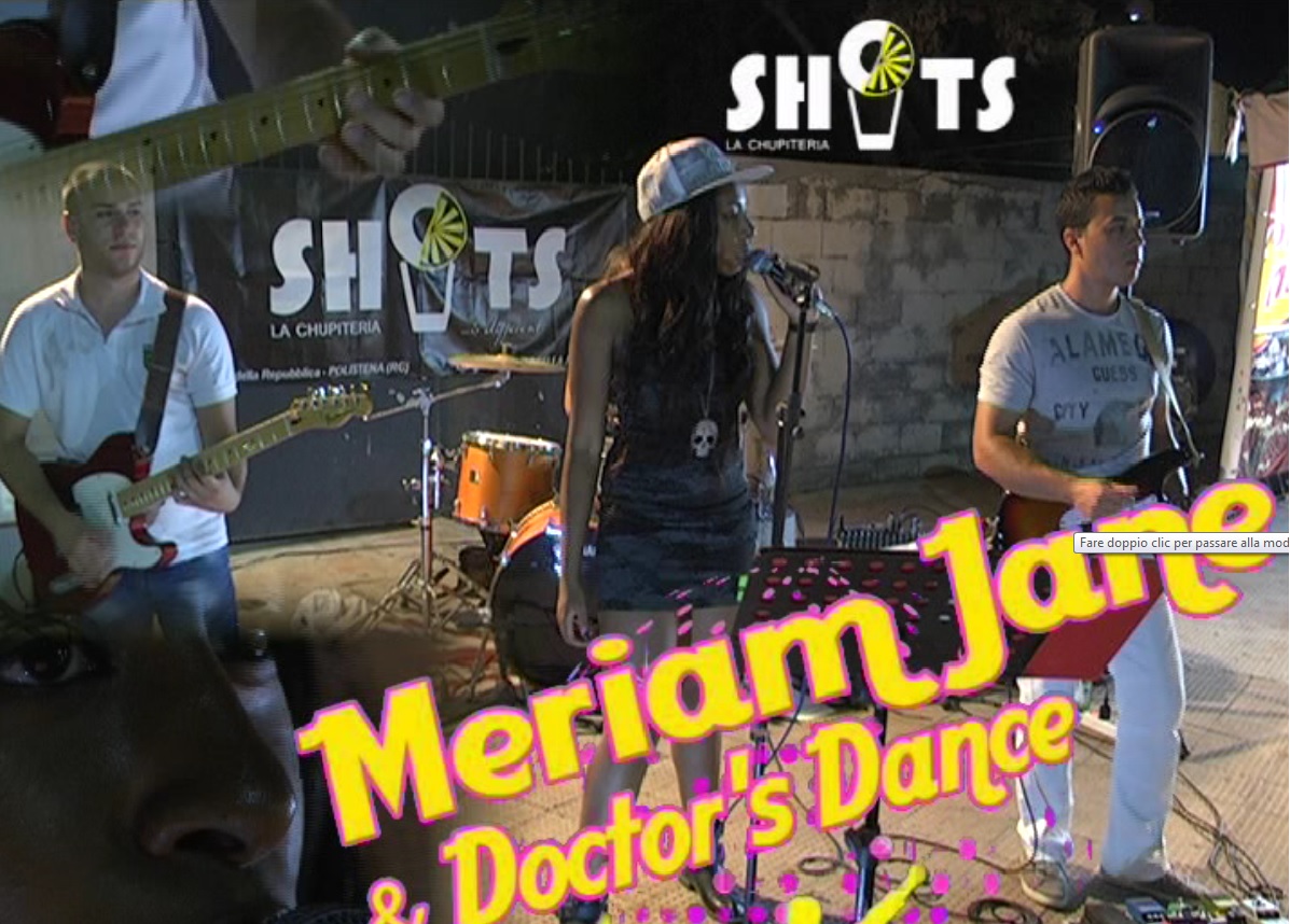 QUESTA SERA MERIAM JANE E I DOCTOR'S DANCE IN PRIMA SERATA SU TELEMIA - 