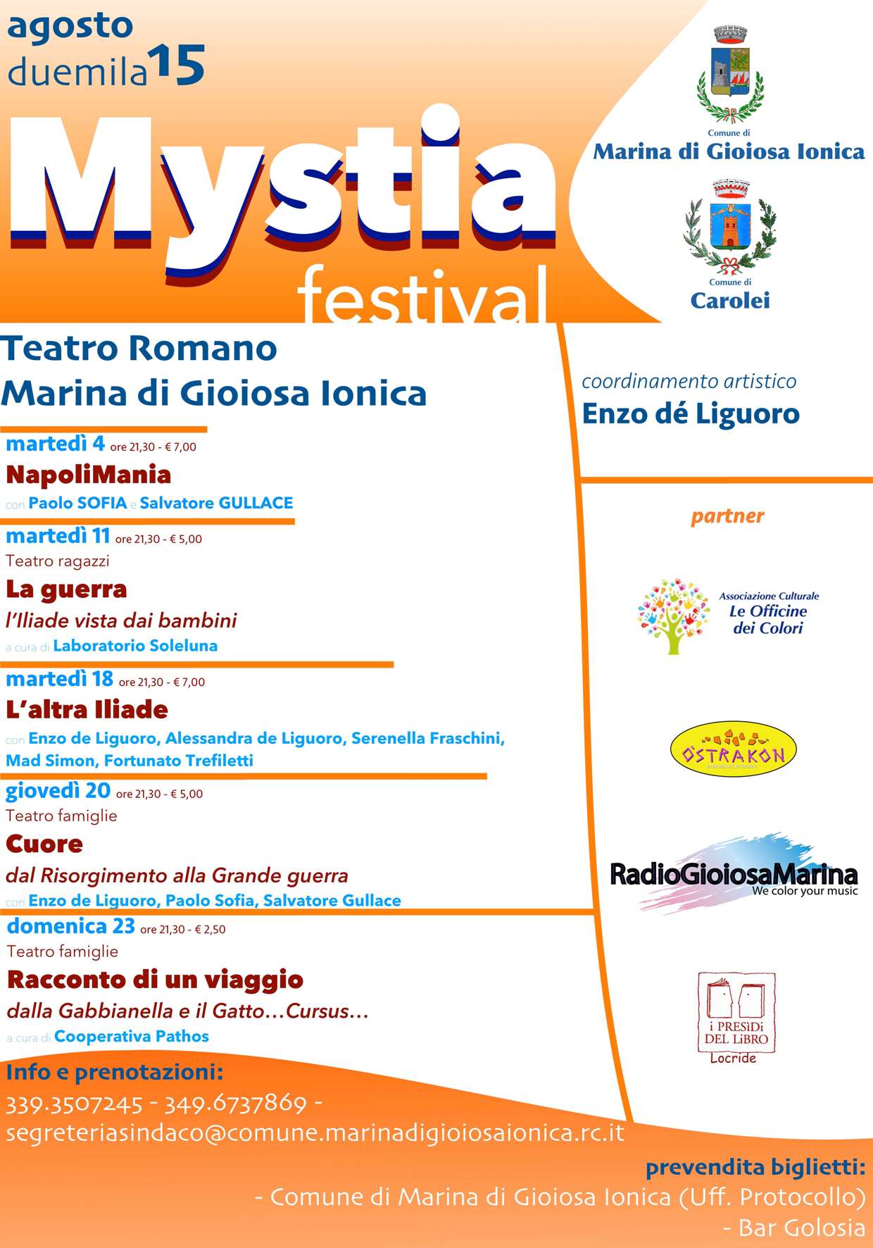 MARINA DI GIOIOSA JONICA: AL VIA IL MYSTIA FESTIVAL - 