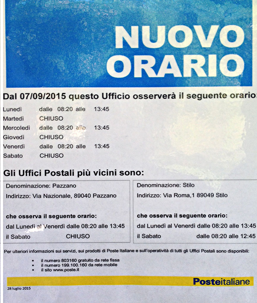 RIMODULAZIONE POSTE ITALIANE - 