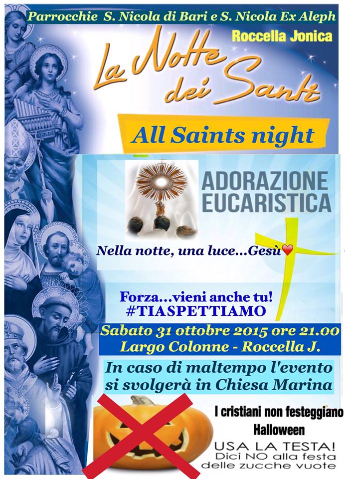 ROCCELLA: ALL SAINTS NIGHT, GIOVANI IN PREGHIERA IL 31 OTTOBRE    - 