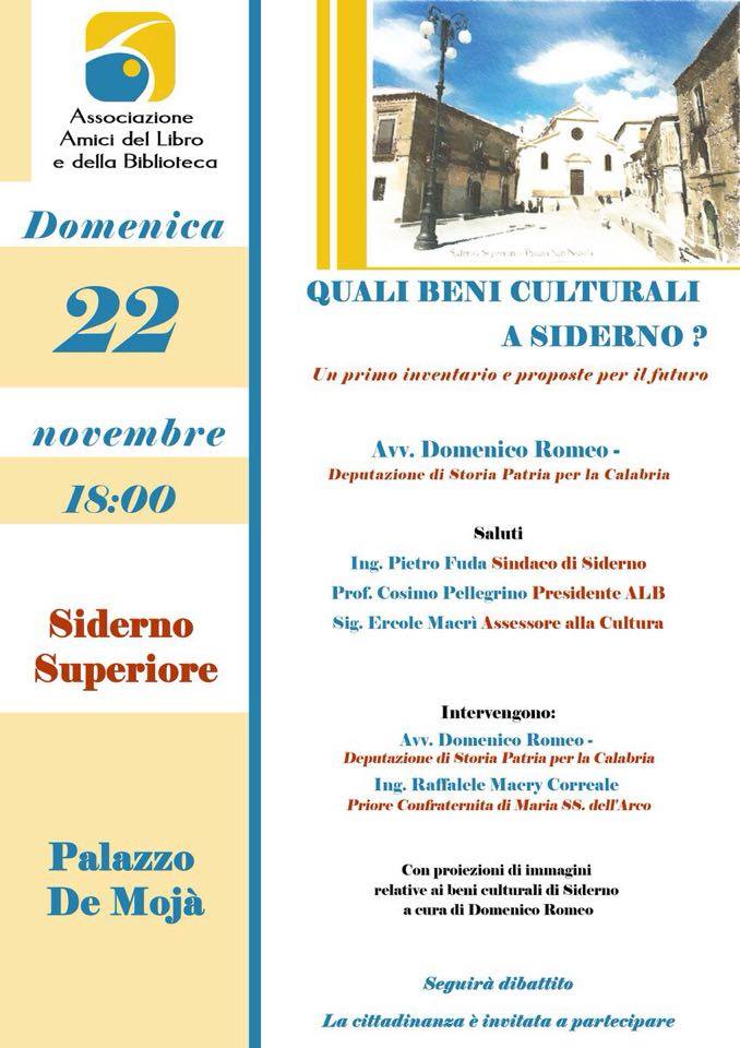  Domenica l'ALB a Siderno Superiore per parlare di beni culturali - 