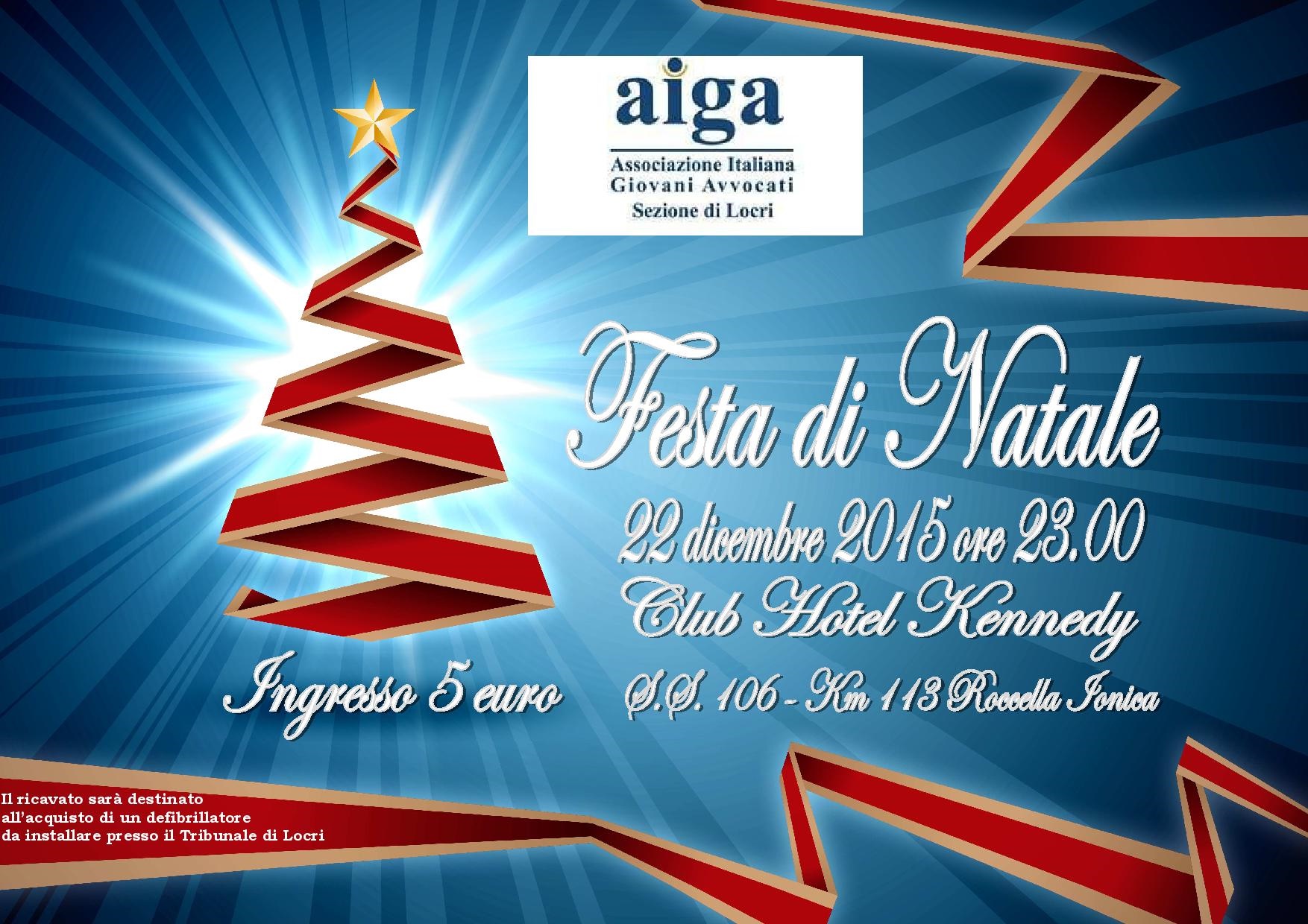 L'AIGA DI LOCRI ORAGANIZZA PER MARTEDI' 22 DICEMBRE CONVEGNO DEI GIOVANI AVVOCATI E FESTA DI NATALE - 