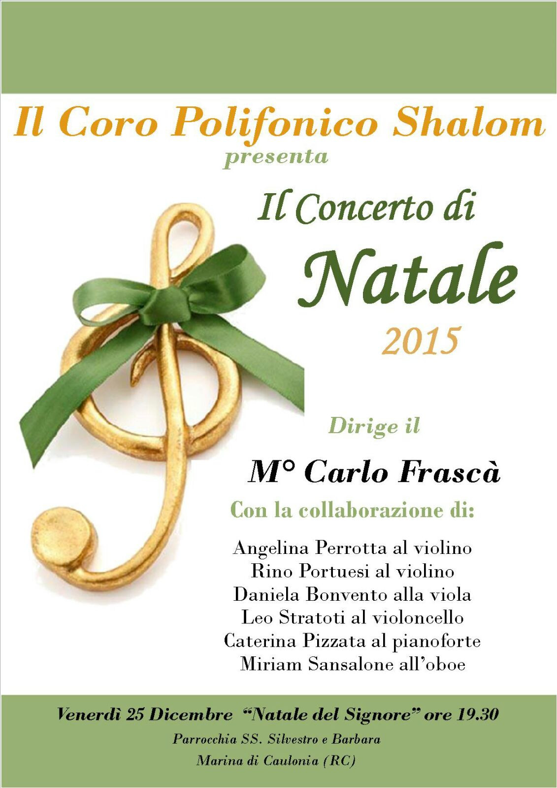 Caulonia Marina: il concerto di Natale del coro Shalom - 