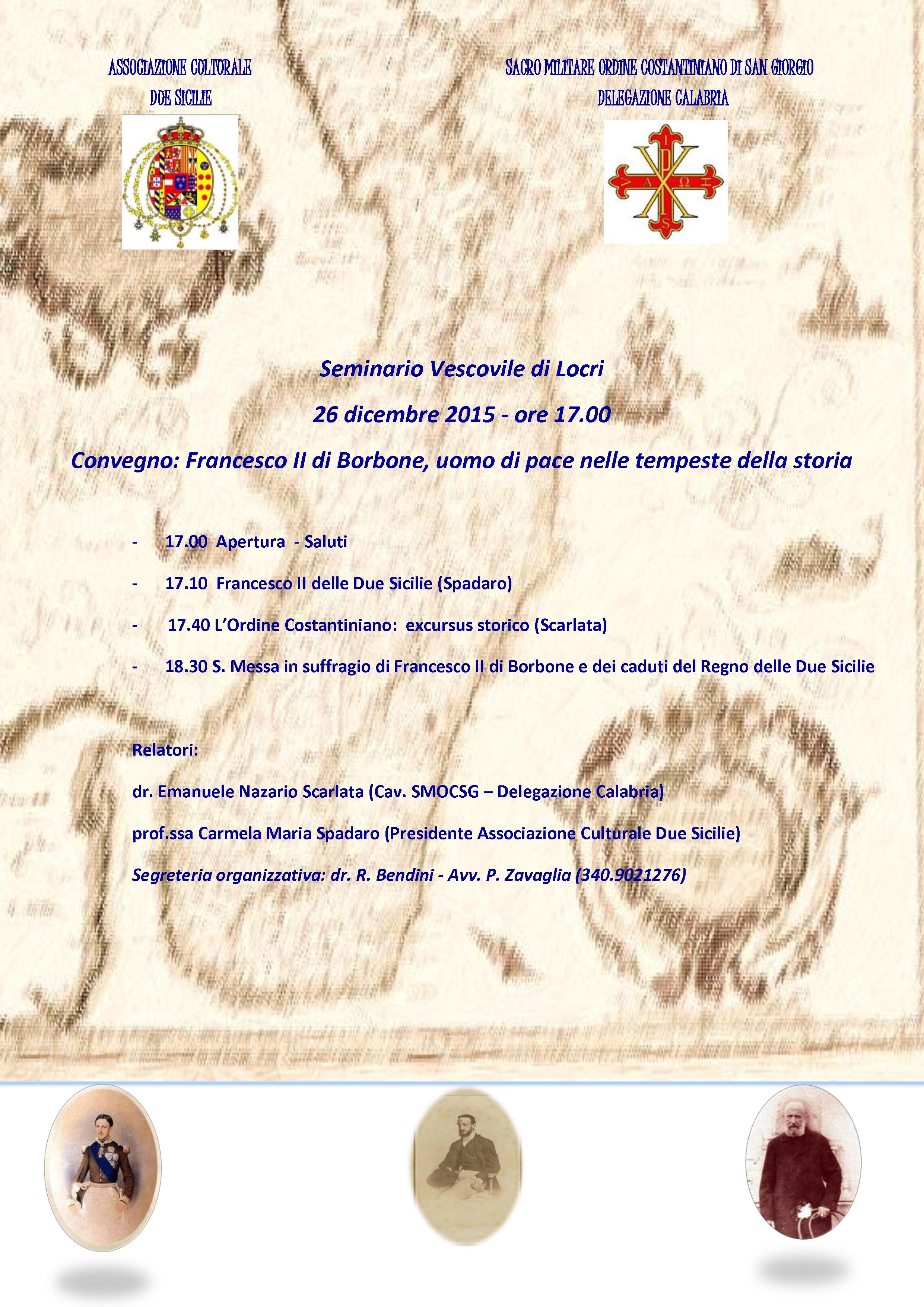 LOCRI: LUNEDI UNA CONFERENZA SU FRANCESCO II DI BORBONE - 