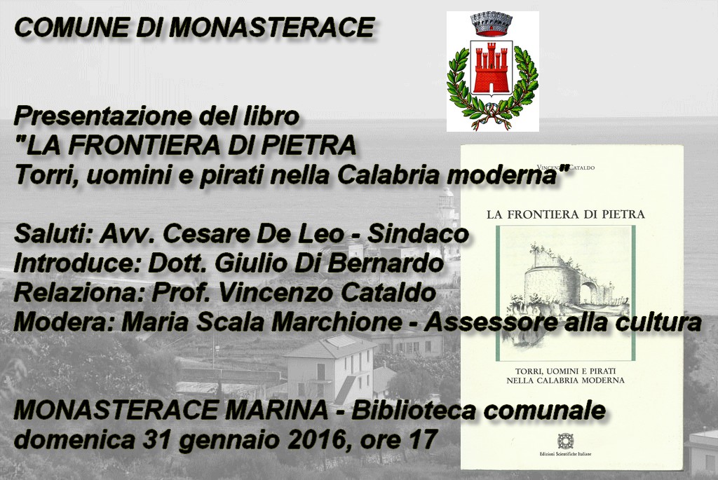 MONASTERACE: DOMENICA LA PRESENTAZIONE DEL LIBRO DI VINCENZO CATALDO - 