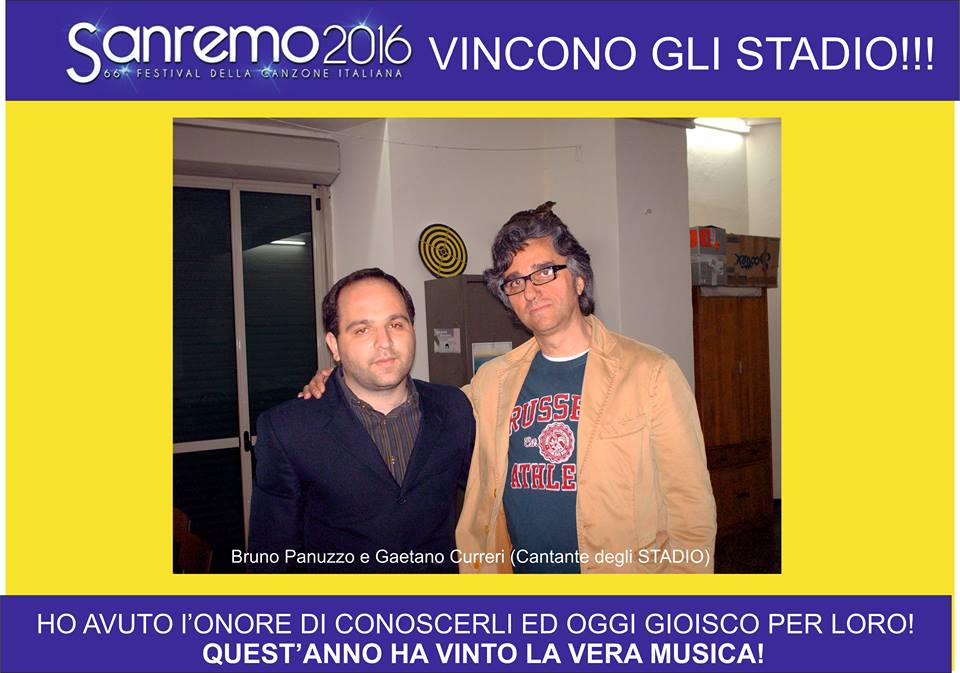 Sanremo: Trionfo degli Stadio. Il commento del calabrese Bruno Panuzzo loro fan e amico - 