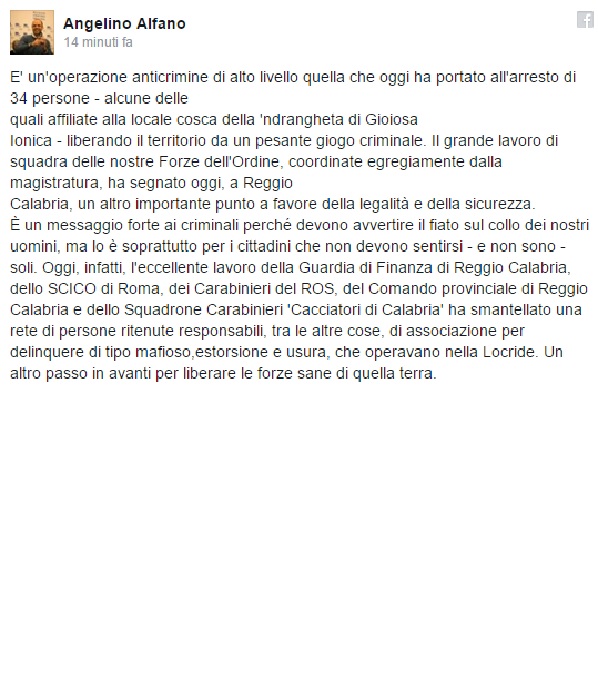 Operazione contro la Ndrangheta nella Locride: I commenti dei politici e beni confiscati - 