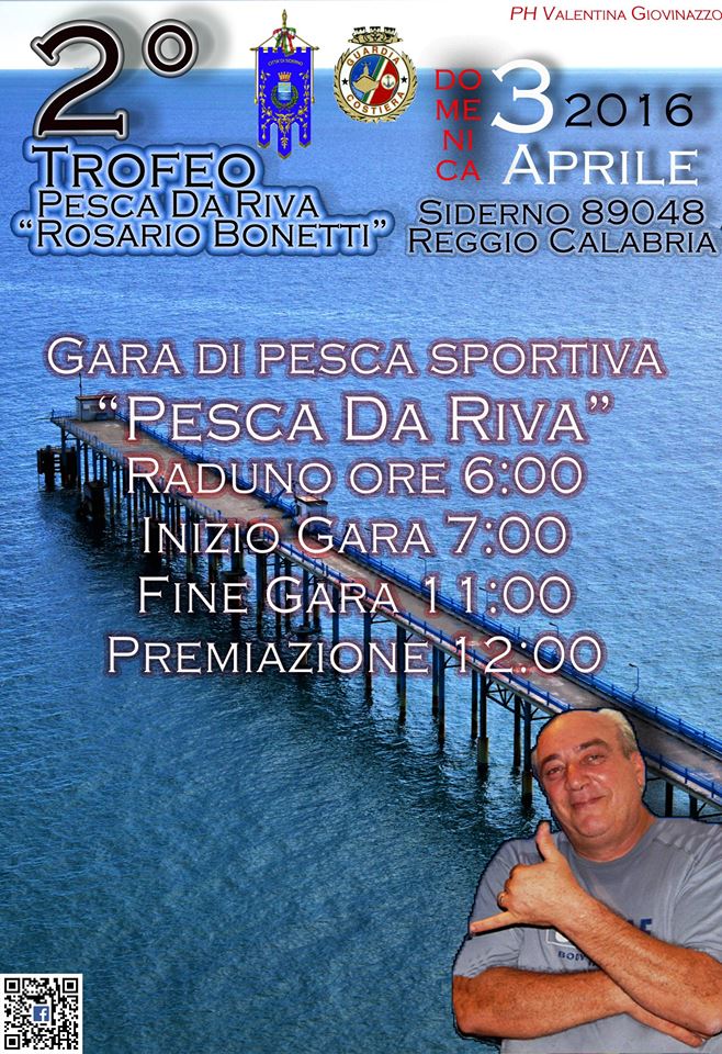 SIDERNO: IL 3 APRILE TORNA IL 'TROFEO PESCA DA RIVA ROSARIO BONETTI' - 