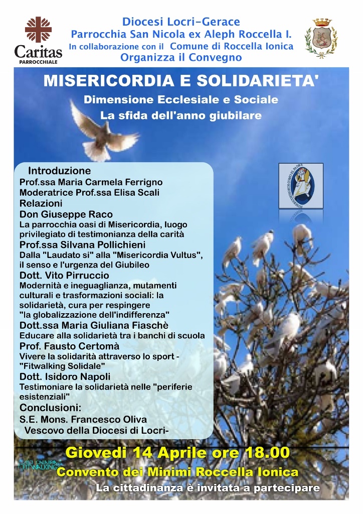 ROCCELLA JONICA: CONVEGNO SU MISERICORDIA E SOLIDARIETA'  - 