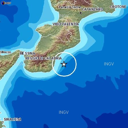 Locride, terremoto questa notte: sisma di magnitudo 2.7 davanti a costa jonica - 