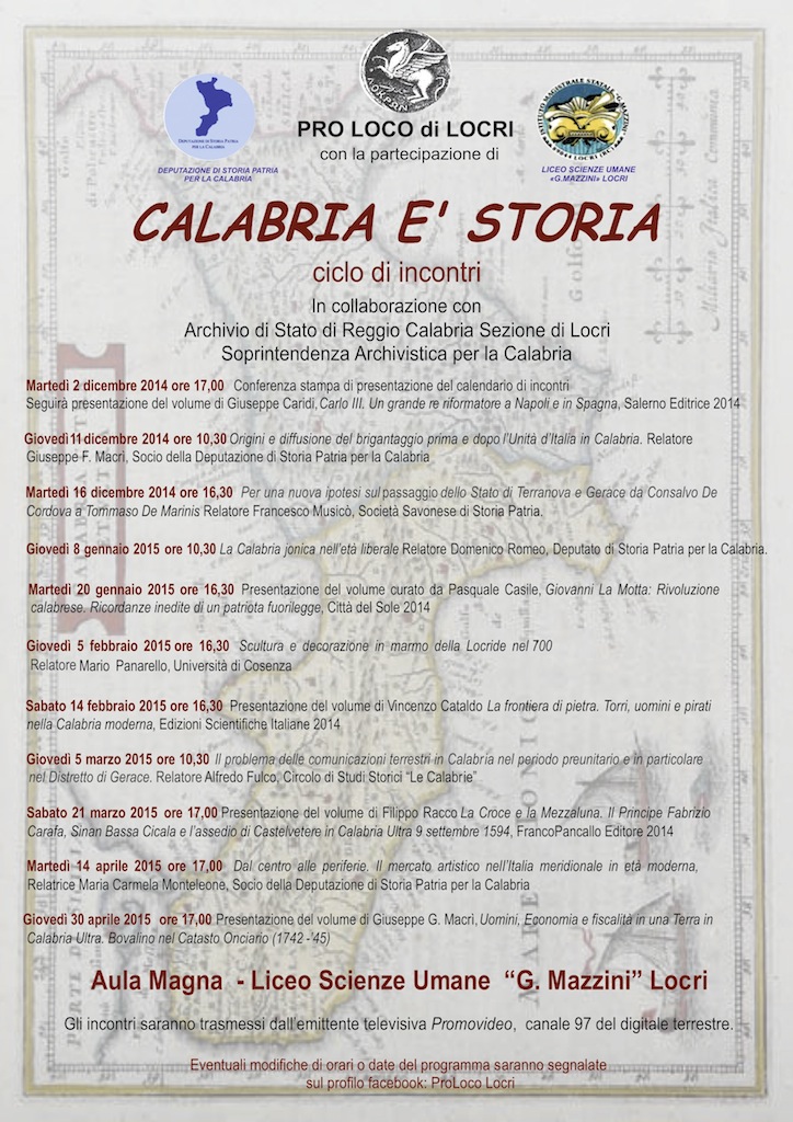 'CALABRIA E' STORIA': CONOSCERE LE NOSTRE ORIGINI, PER CONOSCERCI MEGLIO - 