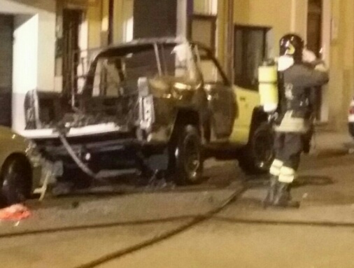 AUTO ESPLODE DURANTE LA NOTTE - 