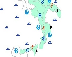 ALLERTA METEO DELLA PROTEZIONE CIVILE SULLA CALABRIA:  PREVISTE PER MARTEDI' ABBONDANTI NEVICATE ANCHE SU QUOTE BASSE - 