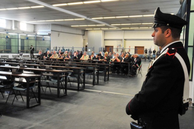 L'AULA-BUNKER DEL TRIBUNALE DI PALMI OSPITERA' IL PRECETTO PASQUALE - 