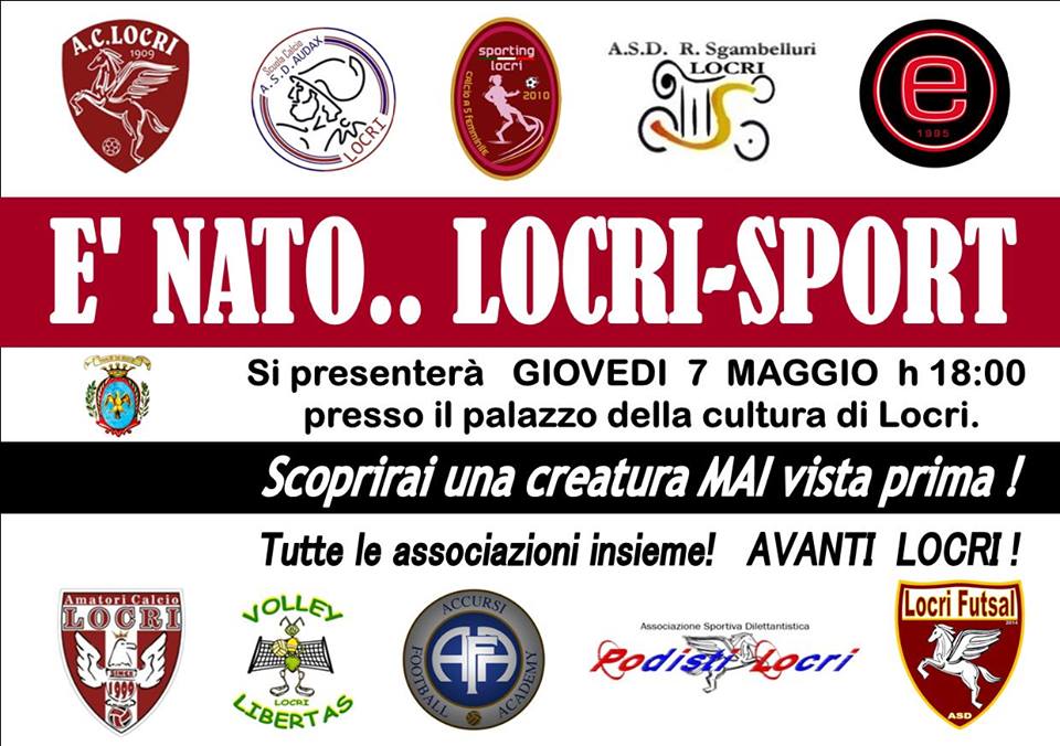 Locri (RC): tutte le società sportive daranno vita a Locri Sport - 