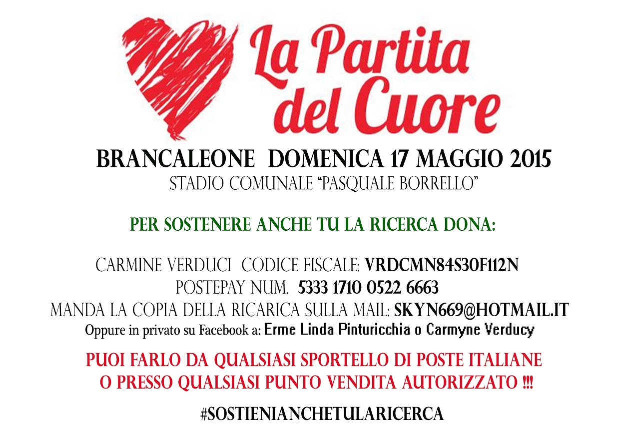 Brancaleone: partita del cuore 2015 per la ricerca della fibrosi cistica - 