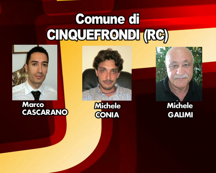 CINQUEFRONDI: IN TESTA MICHELE CONIA - 